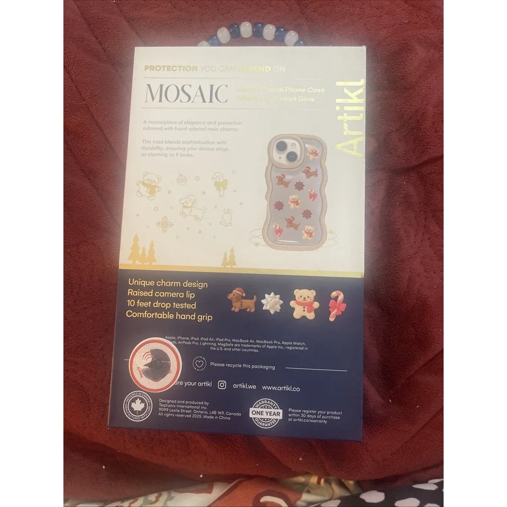 ARTIKL MOSAIC iPhone Case Fit iPhone 15/14/13‎ Christmas Resin Charms  DACHSHUND